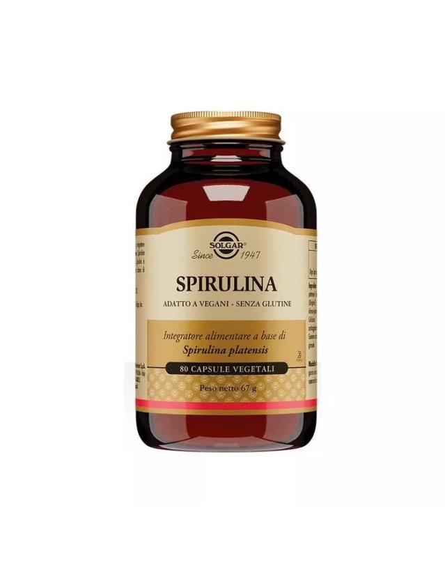 Spirulina Solgar 80 Capsule Vegetali Integratore Ricostituente Spirulina Solgar 80 Capsule Vegetali Integratore Ricostituente