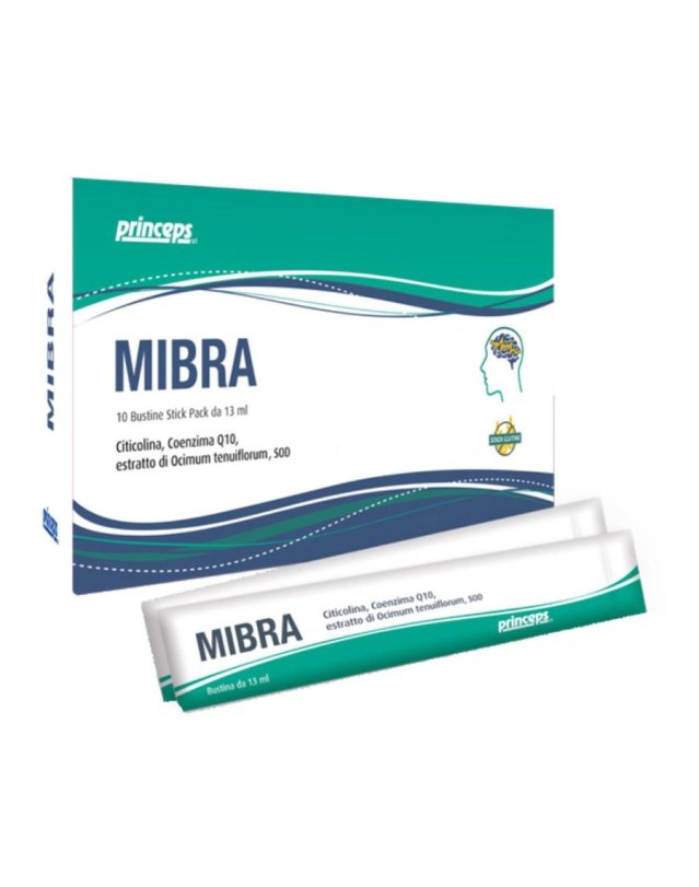 Princeps Mibra Integratore Funzione Cerebrale 10 Stick Senza Glutine