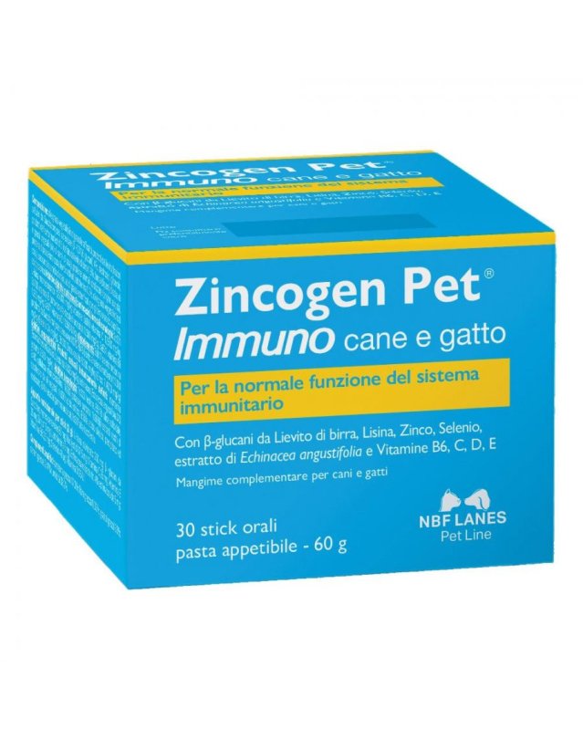 Zincogen Pet Immuno 30 Stick - Supporto Immunitario Cani e Gatti Zincogen Pet Immuno 30 Stick - Supporto Immunitario Cani e Gatti