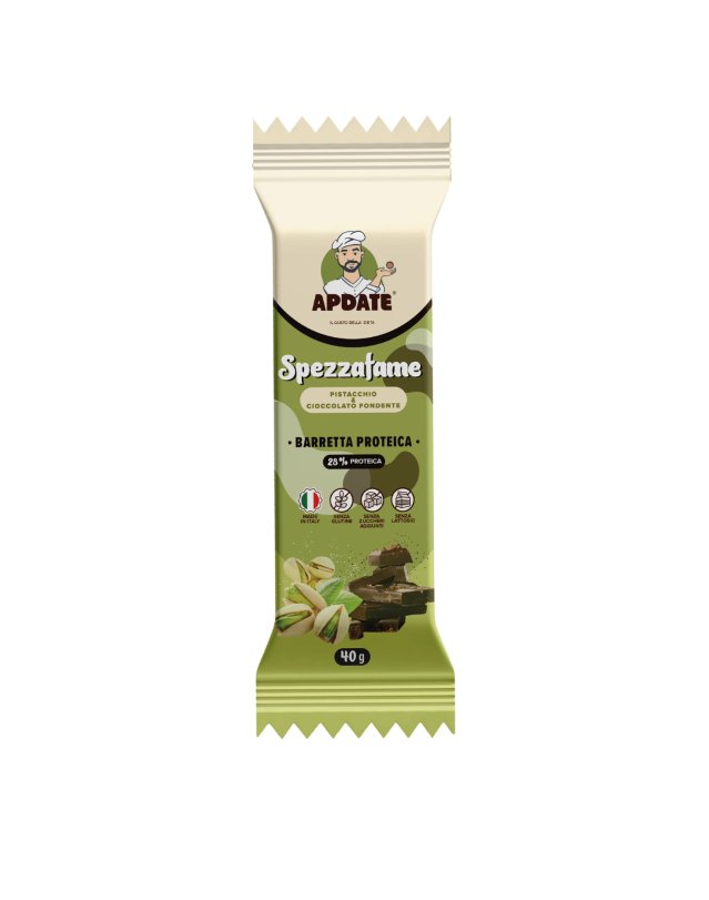 Barretta Dietetica Pistacchio e Cioccolato 33g – Spezza la Fame Barretta Dietetica Pistacchio e Cioccolato 33g – Spezza la Fame