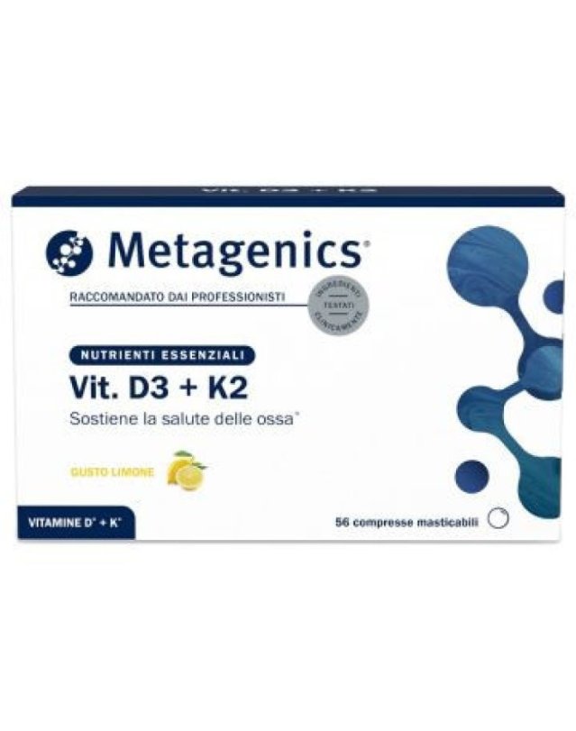 Vitamina D3 K2 56 Compresse Masticabili – Ossa Forti al Gusto Limone Vitamina D3 K2 56 Compresse Masticabili – Ossa Forti al Gusto Limone
