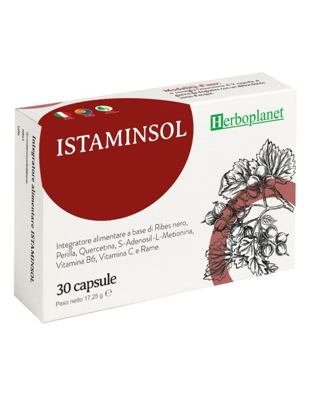 Istaminsol 30 Capsule – Difese Immunitarie e Benessere Naso e Gola Istaminsol 30 Capsule – Difese Immunitarie e Benessere Naso e Gola