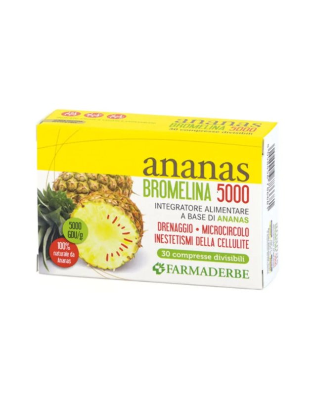 Ananas Bromelina 5000 30 Compresse &ndash; Drenaggio e Microcircolazione