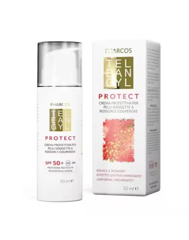 Teleangyl Protect SPF50+ 50ml Crema Antirossore Pelle Sensibile Teleangyl Protect SPF50+ 50ml Crema Antirossore Pelle Sensibile