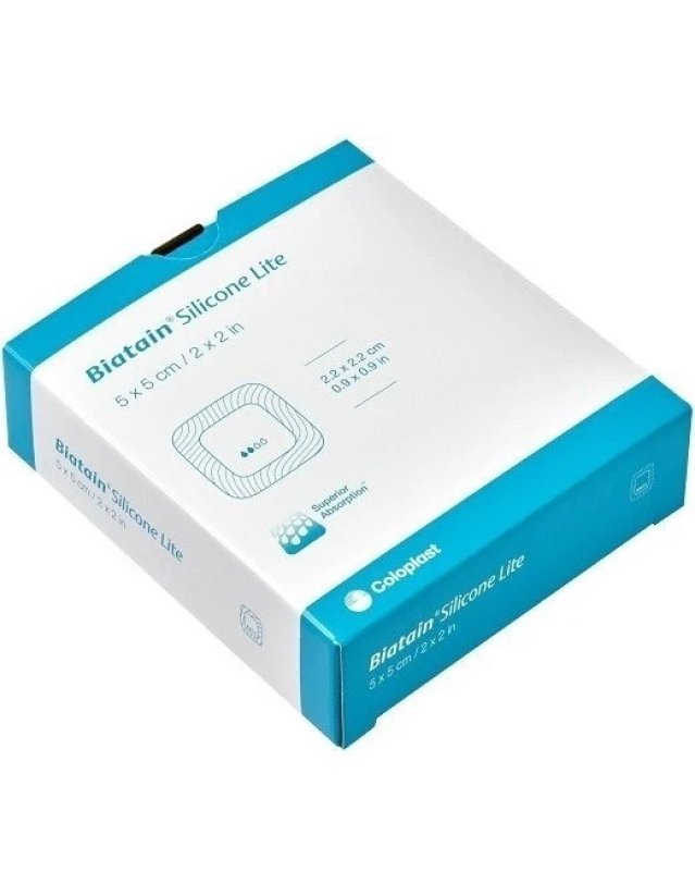 Biatain Silicone Lite 5x5 cm 5 pz – Medicazione Schiuma per Lesioni Biatain Silicone Lite 5x5 cm 5 pz – Medicazione Schiuma per Lesioni