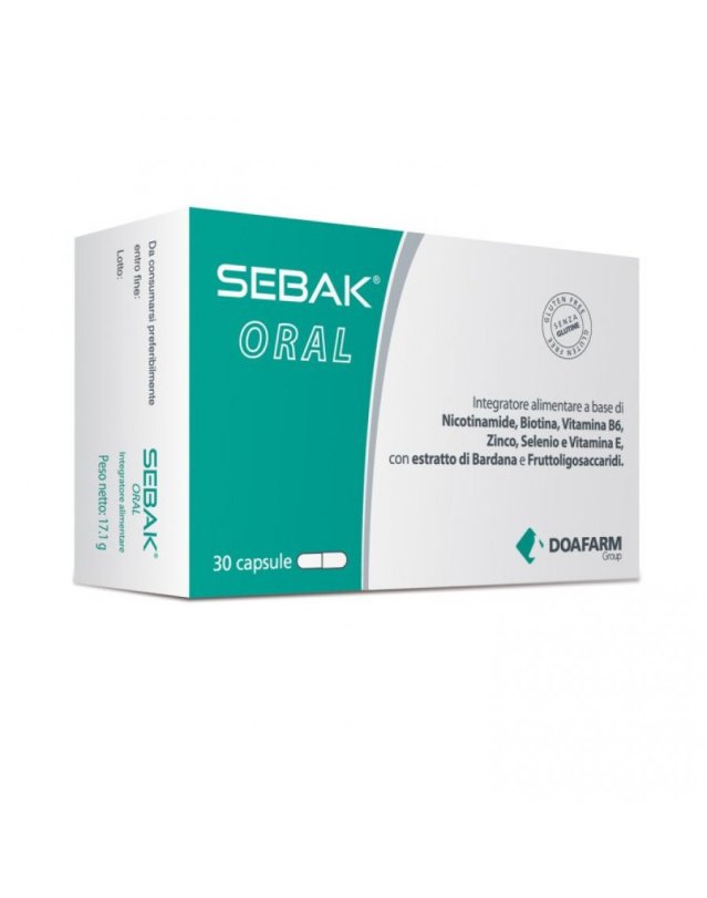 Sebak Oral 30 Capsule - Pelle Sana e Benessere Sebak Oral 30 Capsule - Pelle Sana e Benessere