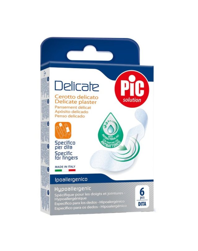 Cerotto Pic Delicate 10pz 40x86mm - Antibatterico per Pelli Sensibili