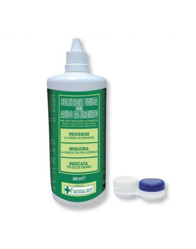 Soluzione Unica 360ml con Acido Ialuronico per Lenti a Contatto Soluzione Unica 360ml con Acido Ialuronico per Lenti a Contatto