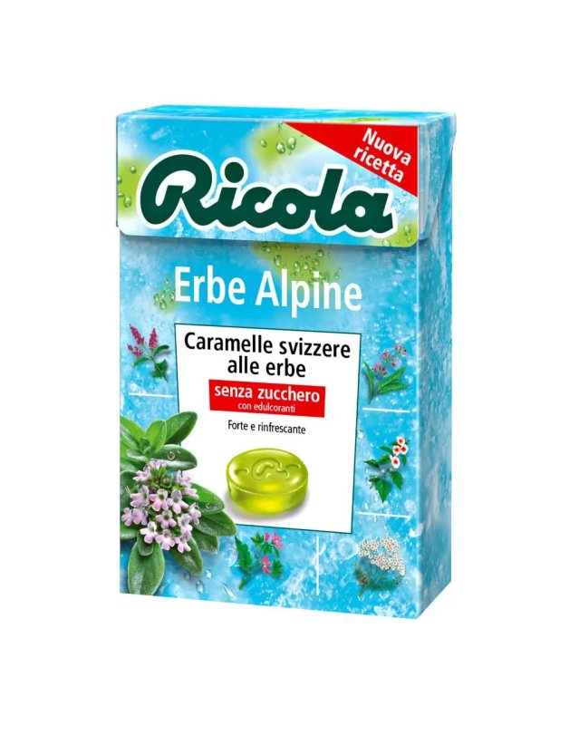 Caramelle Erbe Alpine 50g Senza Zucchero - Rinfrescanti Caramelle Erbe Alpine 50g Senza Zucchero - Rinfrescanti