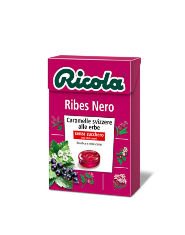 Caramelle Ribes Nero 50g - Senza Zucchero, Rinfrescanti Caramelle Ribes Nero 50g - Senza Zucchero, Rinfrescanti