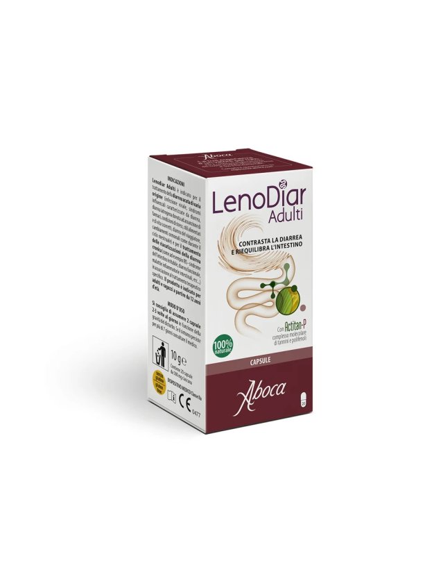 Lenodiar Adulti 20 Capsule - Trattamento Diarrea e Funzione Intestinale Lenodiar Adulti 20 Capsule - Trattamento Diarrea e Funzione Intestinale