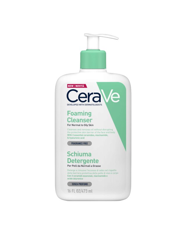 Schiuma Detergente Viso Cerave 473 ml - Pelle Grassa e Sebo