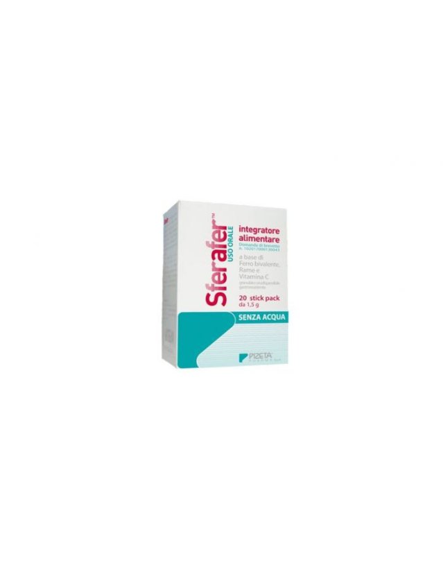 Sferafer 20 Stick Pack - Ferro, Rame e Vitamina C