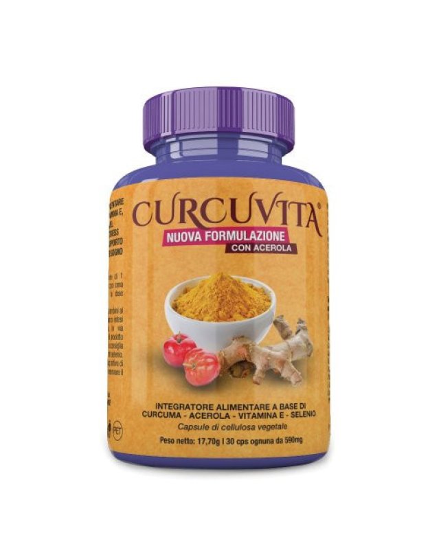 Curcuvita 30 Capsule con Acerola – Antiossidante e Difese Cellulari Curcuvita 30 Capsule con Acerola – Antiossidante e Difese Cellulari