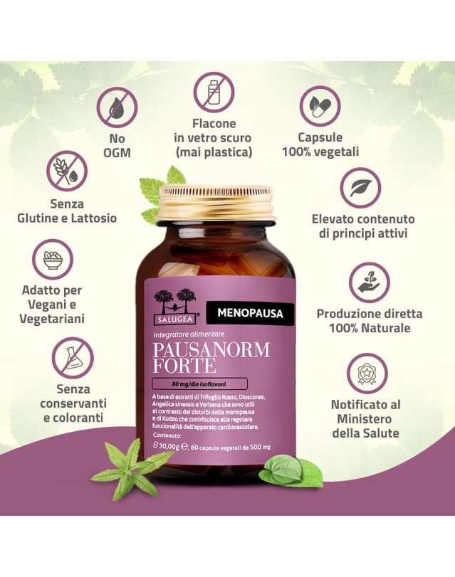 Salugea Pausanorm Forte 60 Capsule Vegetali - Menopausa