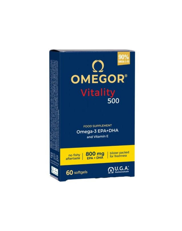 Omegor Vitality 500 60 Capsule - Funzione Cardiaca e Benessere Omegor Vitality 500 60 Capsule - Funzione Cardiaca e Benessere