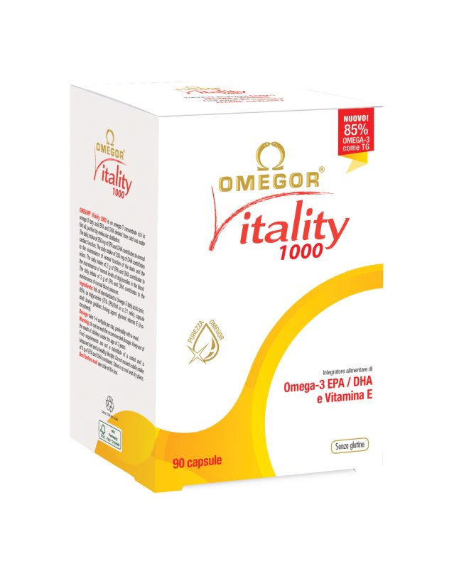 Omegor Vitality 1000 Integratore Omega 3 90 Capsule con Vitamina E