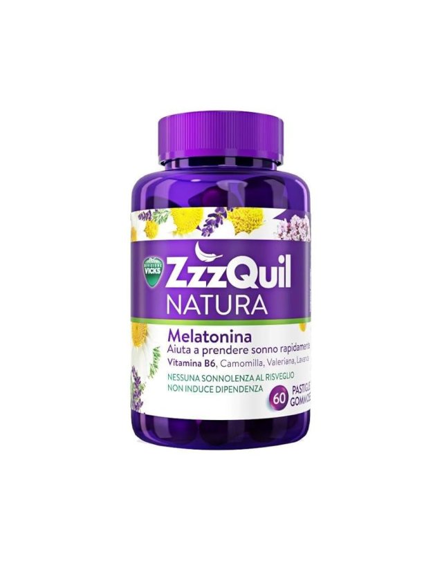 Vicks ZzzQuil Natura 60 Pastiglie Gommose Integratore Sonno