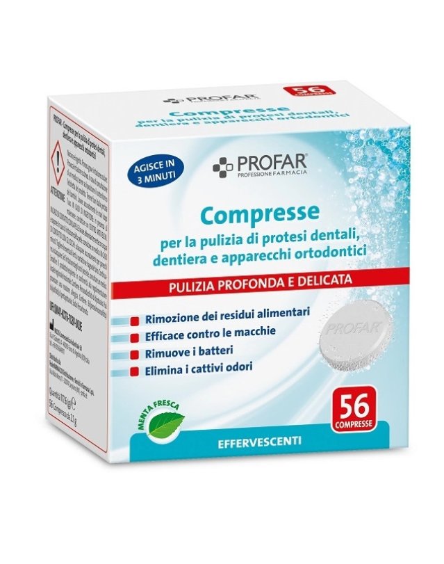 Compresse Pulizia Protesi 56 pz - Igiene Orale e Denti