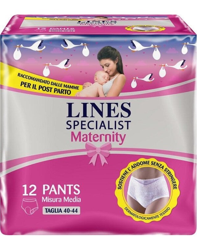 Lines Specialist Maternity 12pz Taglia M - Post Parto e Incontinenza Lines Specialist Maternity 12pz Taglia M - Post Parto e Incontinenza