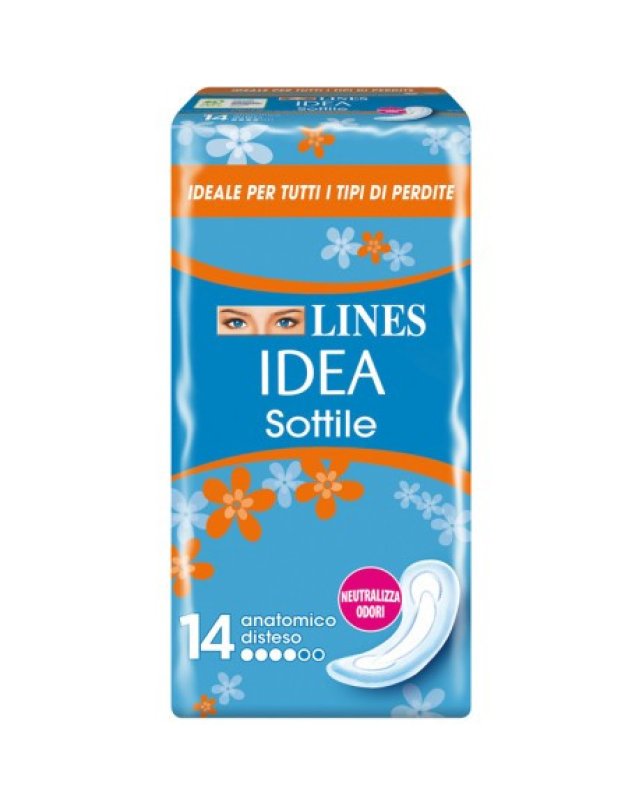 Idea Sottile Anatomico Disteso 14 pz &ndash; Assorbente Ipoallergenico