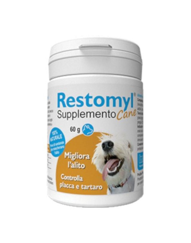 Restomyl Supplemento Cane 60g &ndash; Placca e Tartaro per Cani