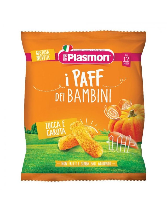 Paff Zucca e Carota 15g – Snack Bambini Senza Glutine 12M+ Paff Zucca e Carota 15g – Snack Bambini Senza Glutine 12M+