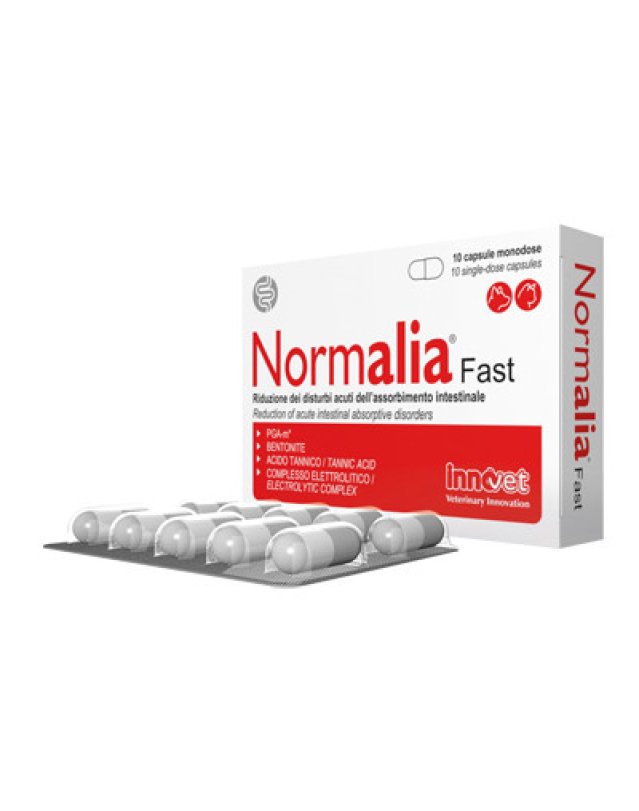 Normalia Fast 10 Capsule - Per Disturbi Intestinali di Cani e Gatti Normalia Fast 10 Capsule - Per Disturbi Intestinali di Cani e Gatti