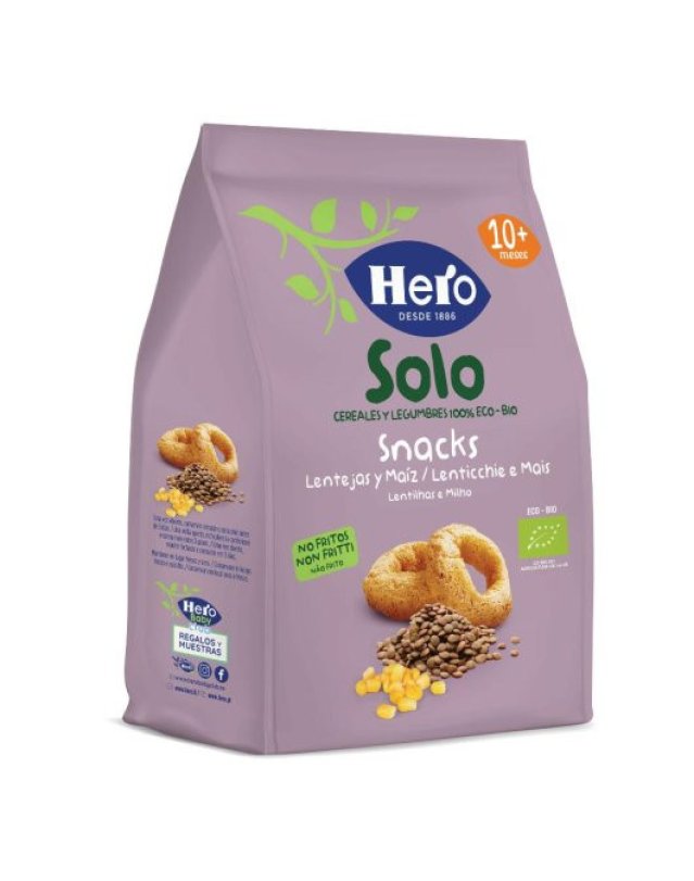 Snack Lenticchie e Mais Hero Solo 50 g - Svezzamento +10 Mesi Snack Lenticchie e Mais Hero Solo 50 g - Svezzamento +10 Mesi