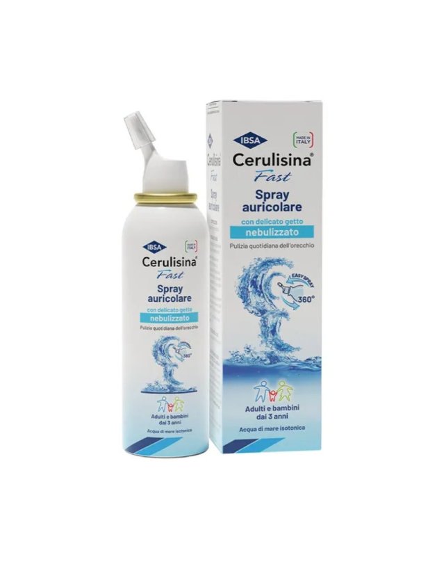 Cerulisina Fast Spray Auricolare 100ml - Detersione Orecchio Adulti e Bambini Cerulisina Fast Spray Auricolare 100ml - Detersione Orecchio Adulti e Bambini