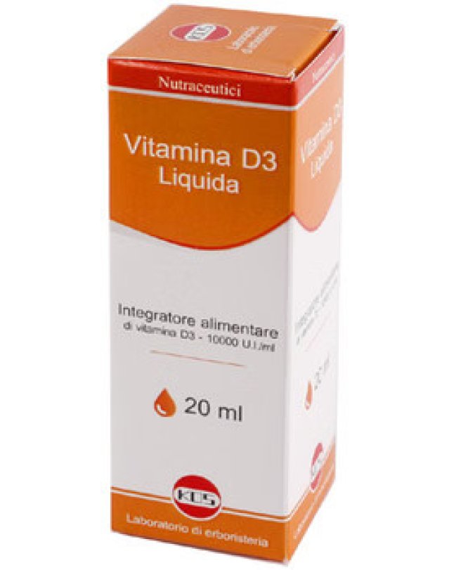 Vitamina D3 Liquida KOS 20ml - Supporto Immunitario e Ossa Sane Vitamina D3 Liquida KOS 20ml - Supporto Immunitario e Ossa Sane