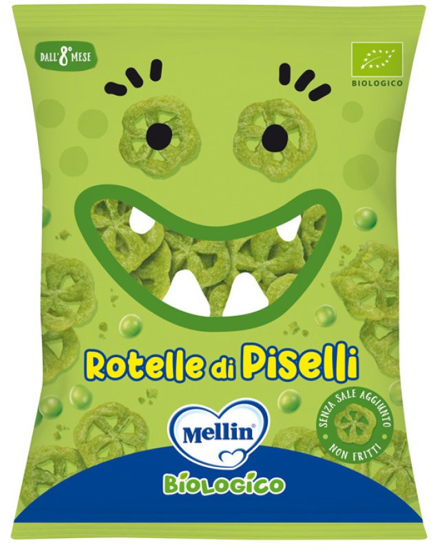 Snack Neonati Mellin Bio Rotelle Piselli 20 g - Svezzamento