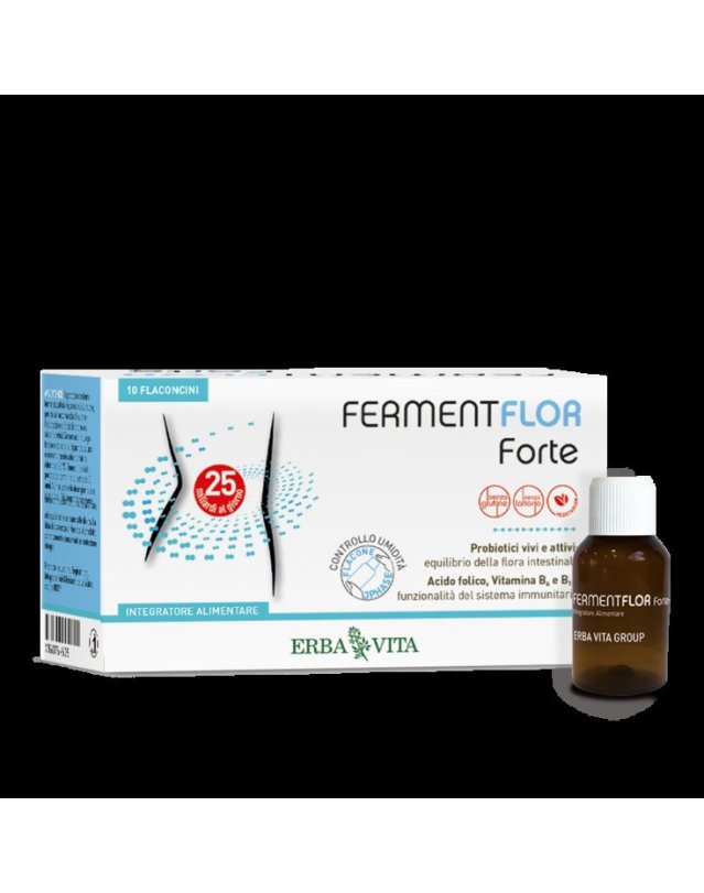 Fermentflor Forte Erba Vita 10 Flaconcini - Equilibrio Flora Intestinale Fermentflor Forte Erba Vita 10 Flaconcini - Equilibrio Flora Intestinale