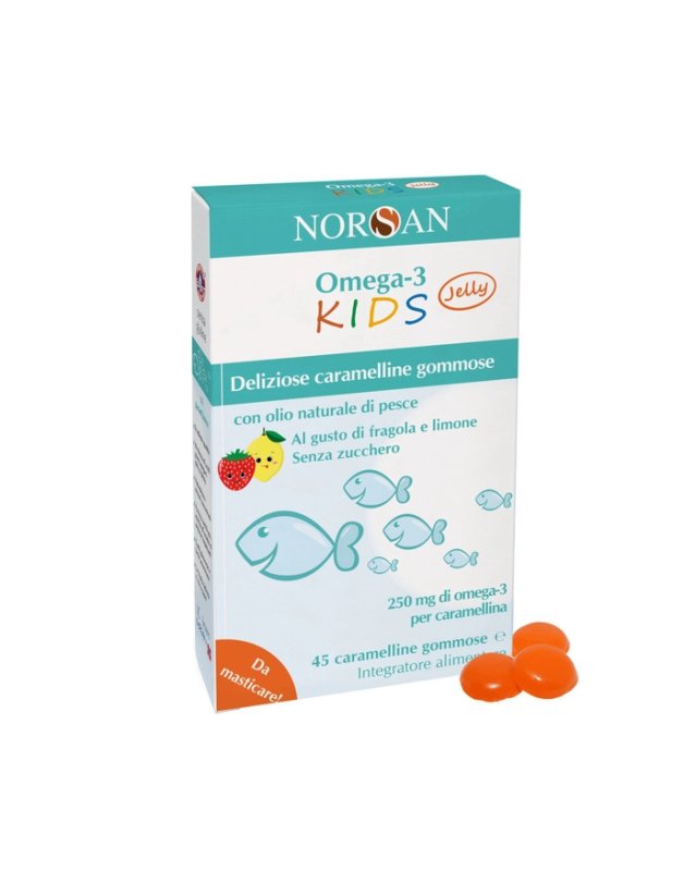 Omega 3 Kids Caramelline, 45 pz - Supporto Funzione Cerebrale Omega 3 Kids Caramelline, 45 pz - Supporto Funzione Cerebrale