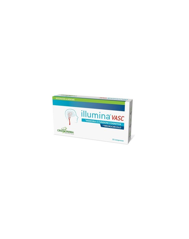 Cristalfarma Illumina Vasc Integratore per Memoria e Concentrazione 10 Compresse Cristalfarma Illumina Vasc Integratore per Memoria e Concentrazione 10 Compresse