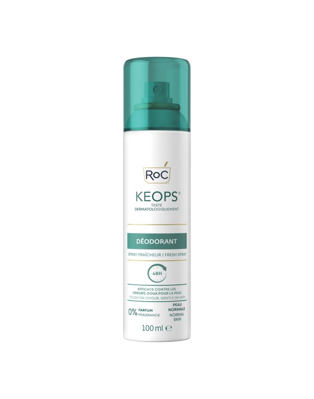 Keops Deodorante Spray Fresco RoC 100 ml - 48h Anti Odori Keops Deodorante Spray Fresco RoC 100 ml - 48h Anti Odori