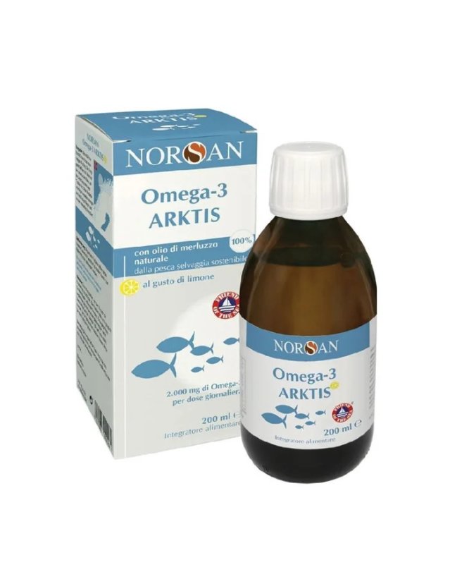 Omega 3 Arktis Olio di Merluzzo 200ml &ndash; Cuore e Funzione Cerebrale