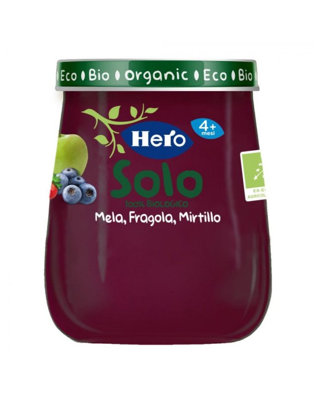 Omogeneizzato Mela Fragola Mirtillo 120g - Biologico e Senza Glutine