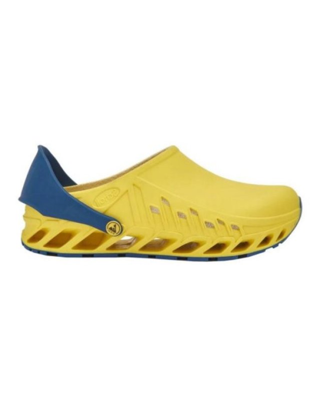 Scholl Shoes Evoflex Giallo/Blu N 35 Zoccoli Sanitari Comfort
