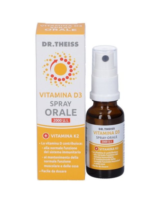 Vitamina D3 K2 Spray Orale 20ml &ndash; Ossa e Difese Immunitarie