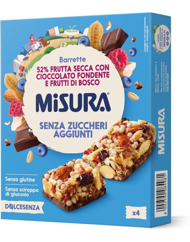 Barretta Cioccolato e Frutta Secca 30g - Energetica e Gustosa
