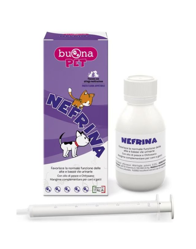 Buona Nefrina Supporto Renale Cani Gatti 60g con Siringa