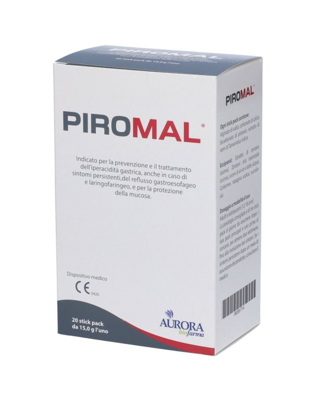 Piromal Gel 20 Stick Monodose - Reflusso e Iperacidit&agrave;