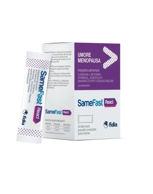 Samefast React 20 stick - Umore e Menopausa Samefast React 20 stick - Umore e Menopausa
