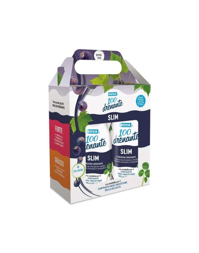 Nova 100 Drenante Slim 2x300ml &ndash; Drenaggio e Anti-Cellulite