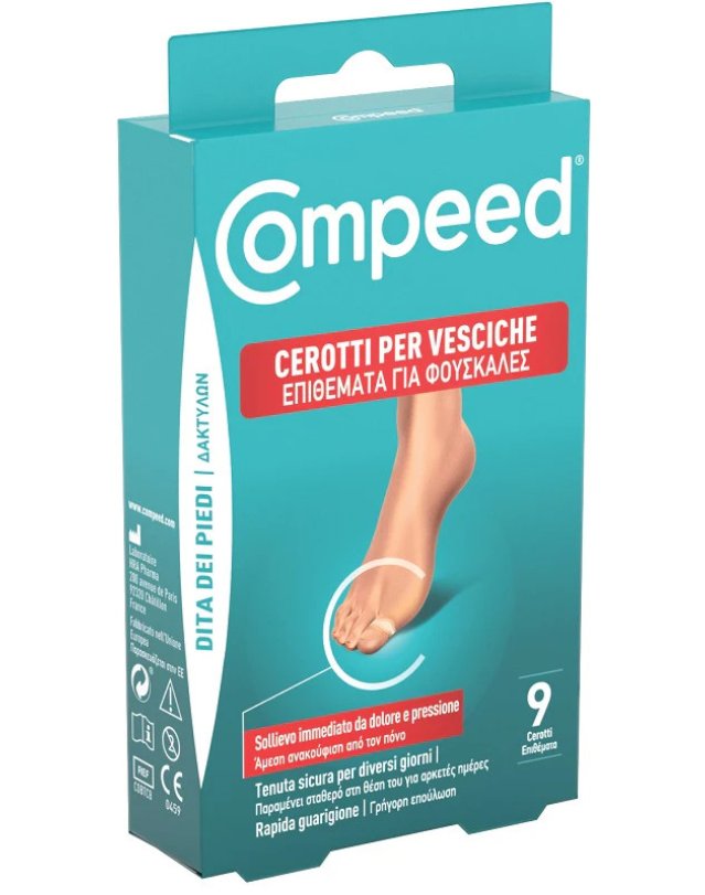 Cerotti Vesciche Dita dei Piedi 9 pz &ndash; Sollievo e Guarigione Rapida