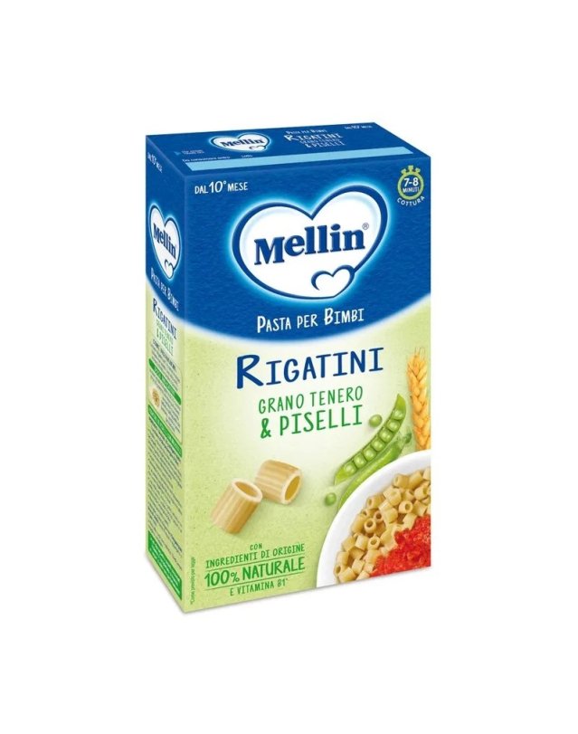 Rigatini con Piselli Mellin 280 g - Ideale dal 10° Mese Rigatini con Piselli Mellin 280 g - Ideale dal 10° Mese