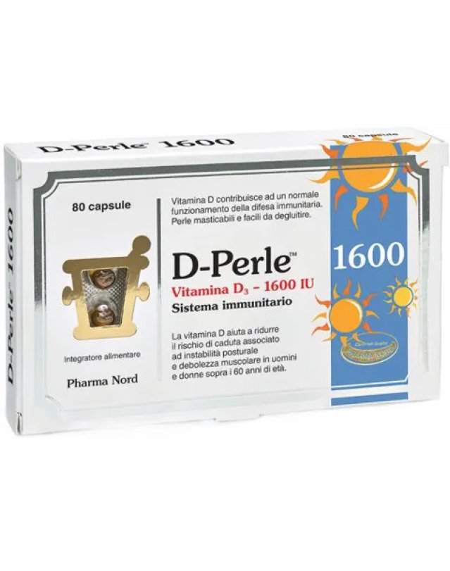 D-Perle 1600 80 Capsule – Vitamina D3 Sistema Immunitario D-Perle 1600 80 Capsule – Vitamina D3 Sistema Immunitario