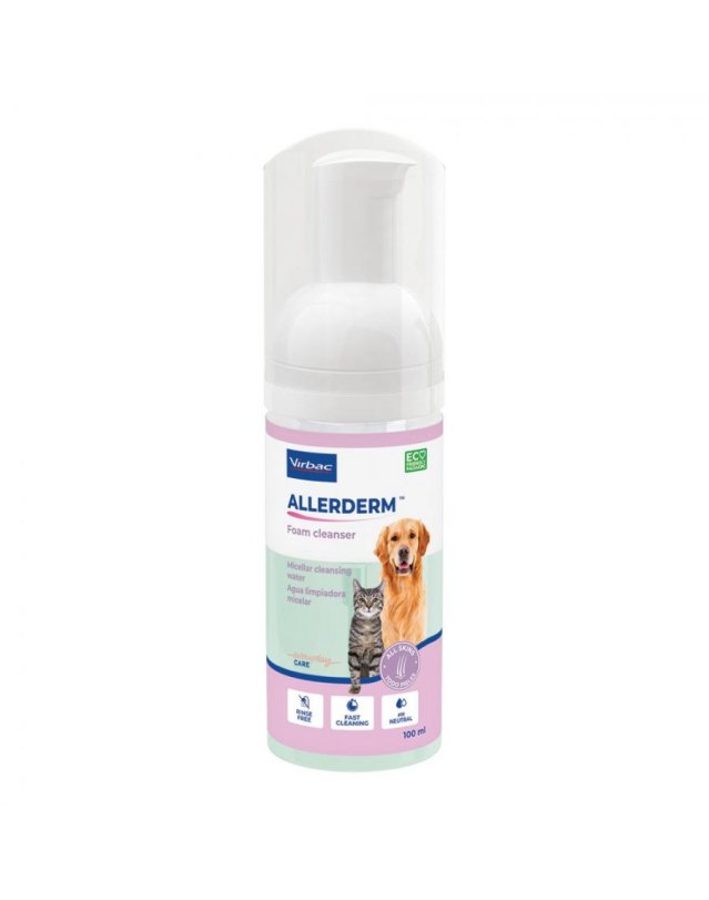 Allerderm Foam Cleanser 100ml &ndash; Pulizia Cute e Pelo Cani e Gatti