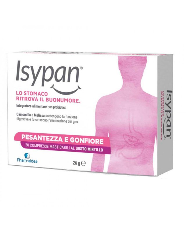 Isypan Pesantezza e Gonfiore 20 Compresse – Digestione e Flora Intestinale Isypan Pesantezza e Gonfiore 20 Compresse – Digestione e Flora Intestinale